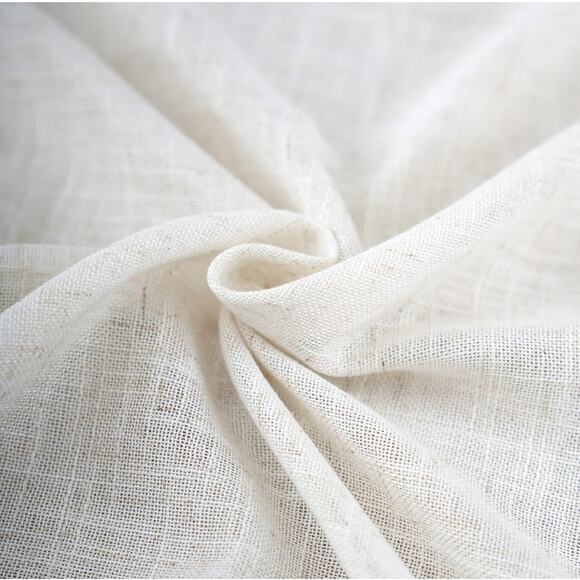 VOILYBIRD Natural Linen Semi Sheer Curtains Tab Top Curtains, 52" x 84" … - Picture 7 of 10